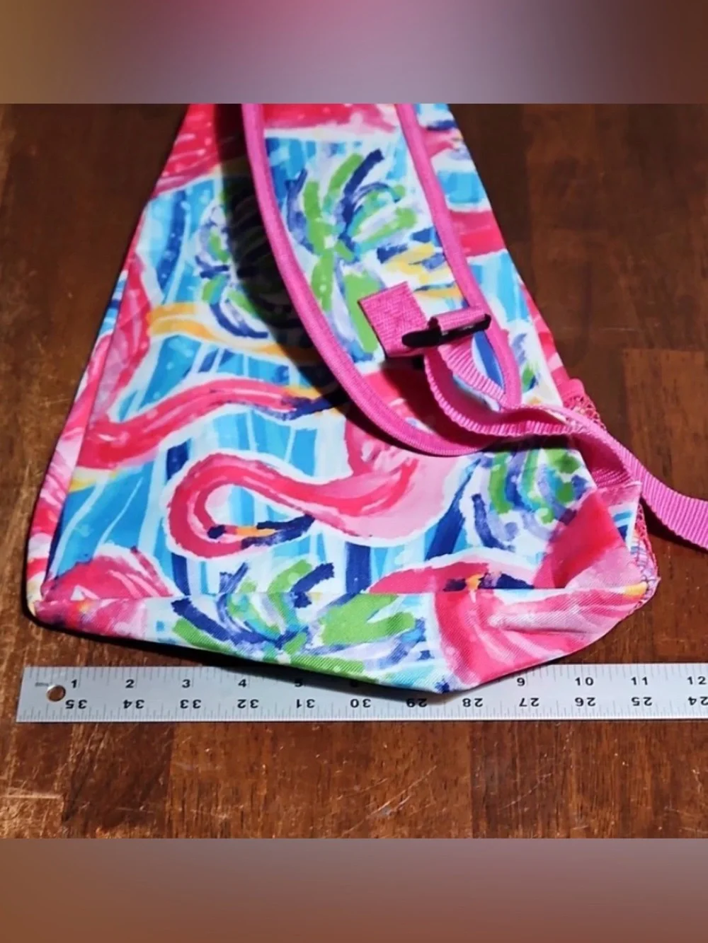 NEW Aqualux FLAMINGO Crossbody Sling Bag Backpack Zippered Pockets & Mesh Pouch